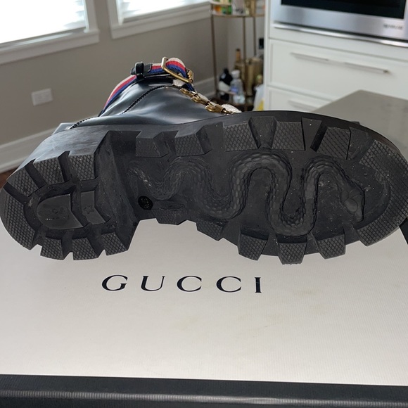 Gucci Black Trip Lug Sole Boot - Picture 2 of 9